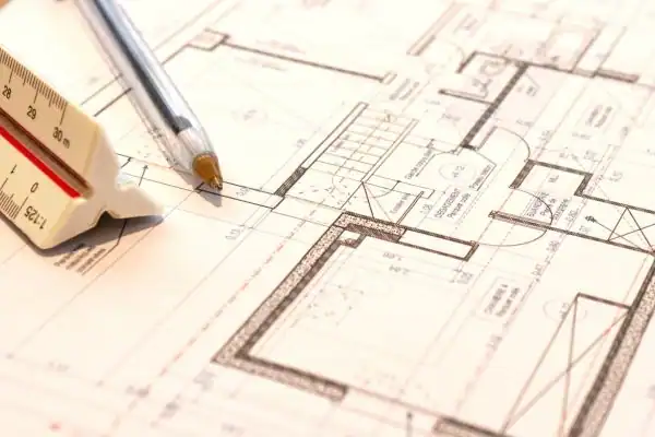 Image of architect Brent drawings